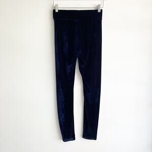 Aqua S Small Velvet Leggings Dark Blue Dressy Holiday Winter